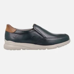 Mocasines confort Daryl en azul marino con elásticos laterales