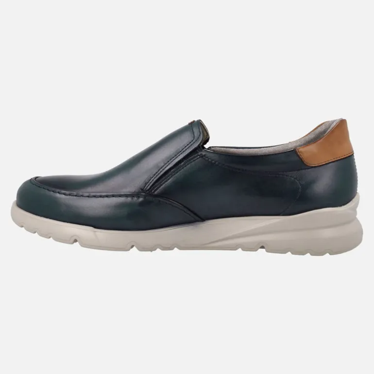 Mocasines confort Daryl en azul marino con elásticos laterales