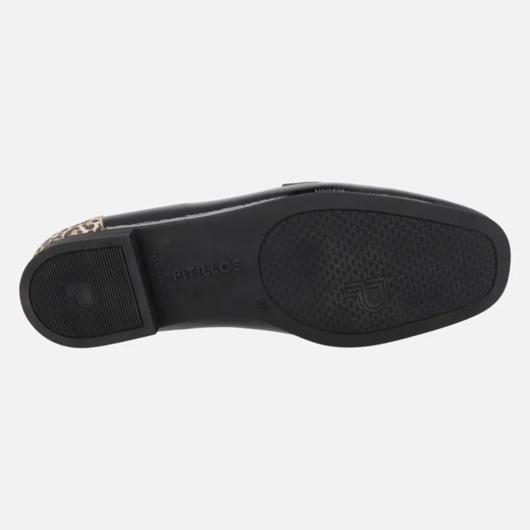 Mocasines confort en combinado animal print para mujer