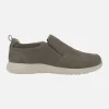 Mocasines confort en nobuck taupe con elásticos laterales