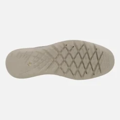 Mocasines confort en nobuck taupe con elásticos laterales