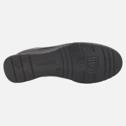 Mocasines confort para mujer en combinado negro y oro
