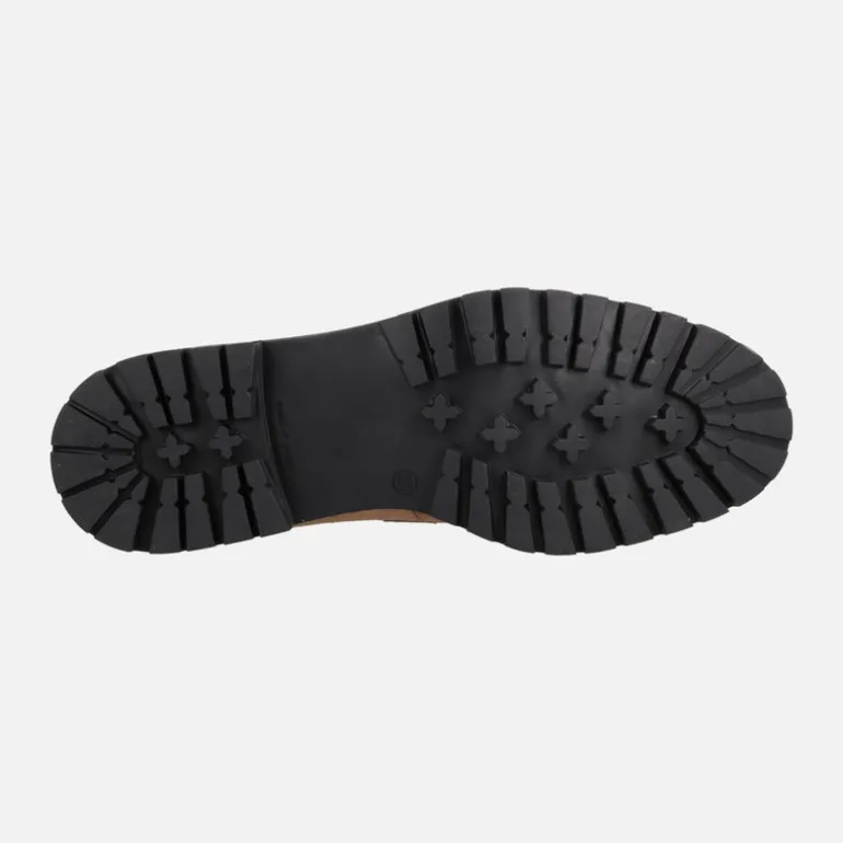 Mocasines de ante camel Militare con forro borreguillo y adorno metálico