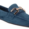 Mocasines de ante con adorno metálico para mujer Frida