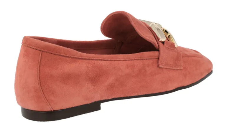 Mocasines de ante con adorno metálico para mujer Frida