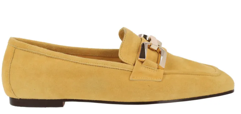 Mocasines de ante con adorno metálico para mujer Frida