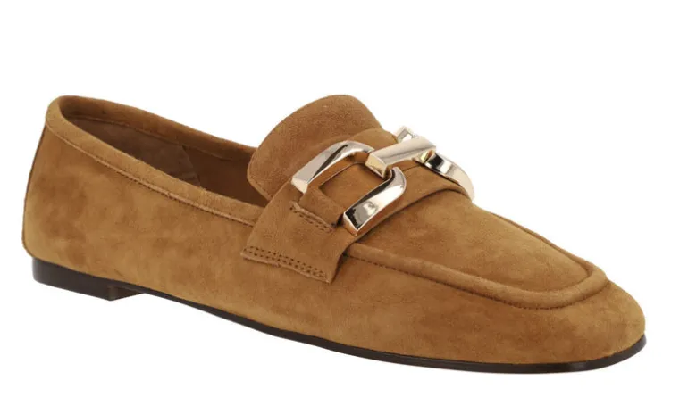 Mocasines de ante con adorno metálico para mujer Frida