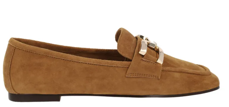 Mocasines de ante con adorno metálico para mujer Frida