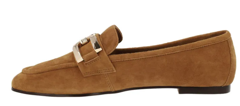 Mocasines de ante con adorno metálico para mujer Frida