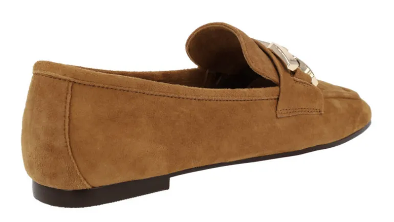 Mocasines de ante con adorno metálico para mujer Frida