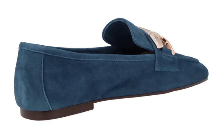 Mocasines de ante con adorno metálico para mujer Frida