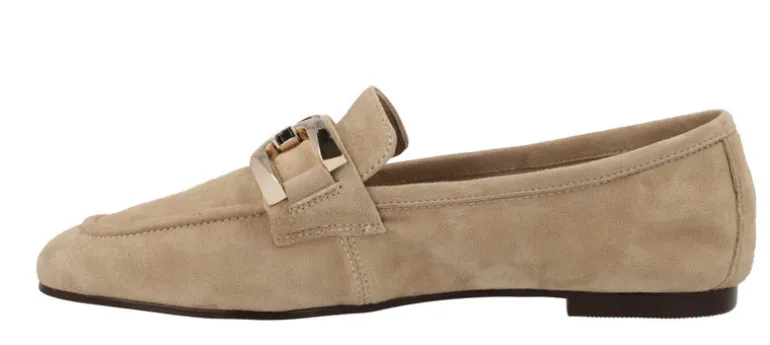Mocasines de ante con adorno metálico para mujer Frida