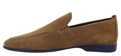 Mocasines de ante con elásticos y piso fino de goma