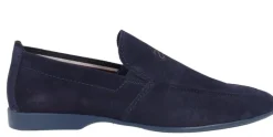 Mocasines de ante con elásticos y piso fino de goma