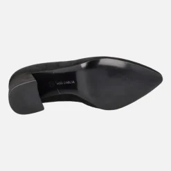 Mocasines de ante negro con copete en tejido estampado Tadeus