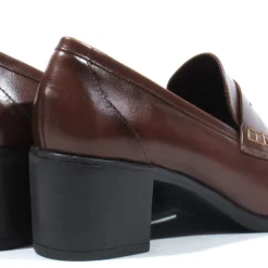 Mocasines de antifaz para mujer con tacones de 5 cms