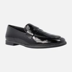 Mocasines de charol con antifaz para mujer