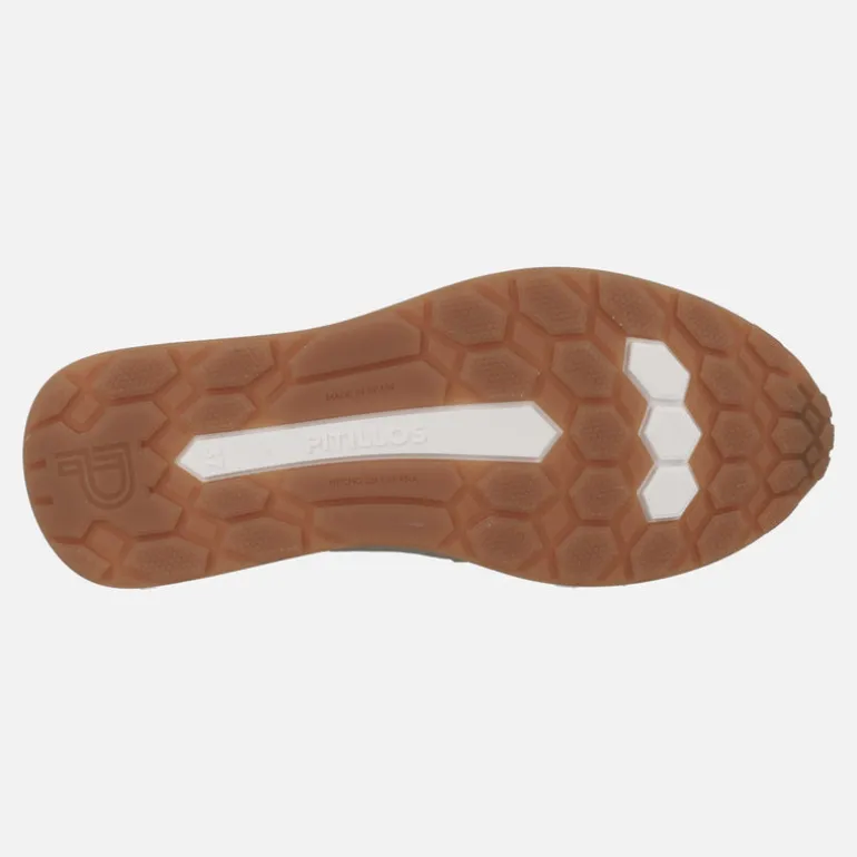 Mocasines de charol en combinado tricolor con cadena