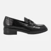 Mocasines de charol Viguera con adorno al tono