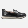 Mocasines de estilo deportivo Loira en charol negro