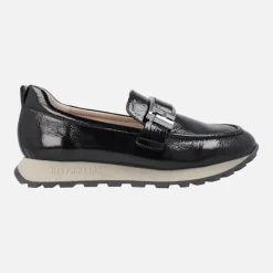 Mocasines de estilo deportivo Loira en charol negro