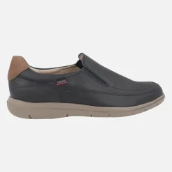 Mocasines de nobuck engrasado azul marino con elásticos Duna