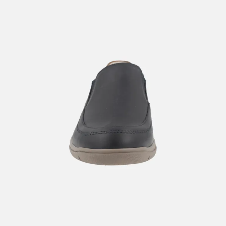 Mocasines de nobuck engrasado azul marino con elásticos Duna