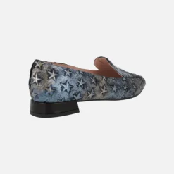 Mocasines de pelo con detalle de estrellas para mujer