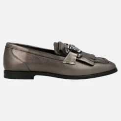Mocasines de piel Alpe New Roma con detalle de flecos y adorno metálico