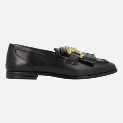 Mocasines de piel Alpe New Roma con detalle de flecos y adorno metálico