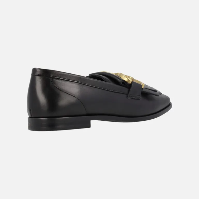Mocasines de piel Alpe New Roma con detalle de flecos y adorno metálico