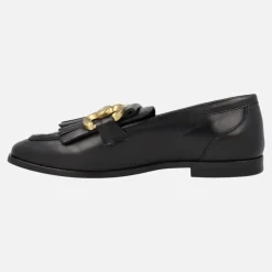 Mocasines de piel Alpe New Roma con detalle de flecos y adorno metálico