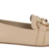 Mocasines de piel con adorno metálico dorado