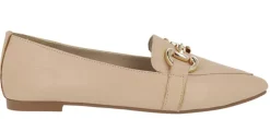 Mocasines de piel con adorno metálico dorado