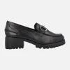 Mocasines de piel con adorno metálico y piso track