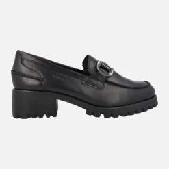 Mocasines de piel con adorno metálico y piso track