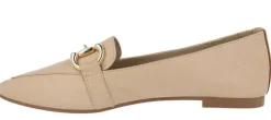 Mocasines de piel con adorno metálico dorado
