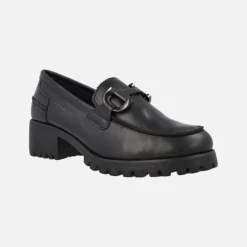 Mocasines de piel con adorno metálico y piso track