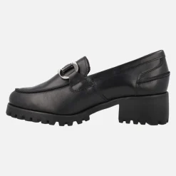 Mocasines de piel con adorno metálico y piso track
