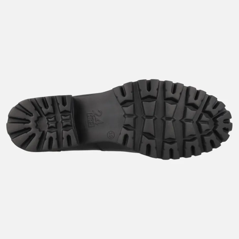Mocasines de piel con adorno metálico y piso track