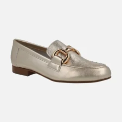 Mocasines de piel con adorno metálico