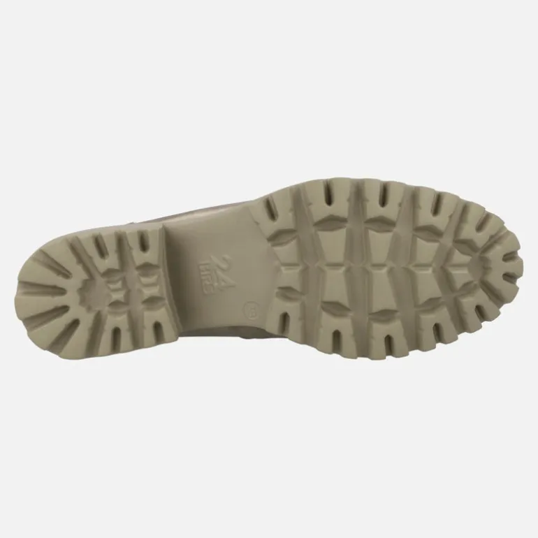 Mocasines de piel con adorno metálico y piso track