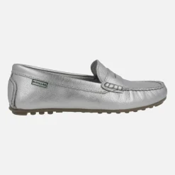 Mocasines de piel con antifaz y piso de goma