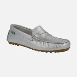 Mocasines de piel con antifaz y piso de goma
