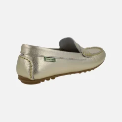 Mocasines de piel con antifaz y piso de goma