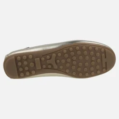 Mocasines de piel con antifaz y piso de goma