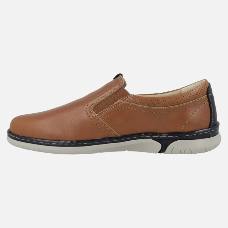 Mocasines de piel con elásticos laterales