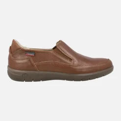 Mocasines de piel con elásticos laterales para hombre