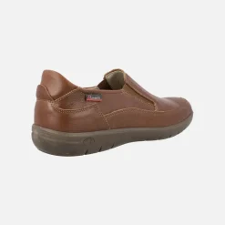 Mocasines de piel con elásticos laterales para hombre