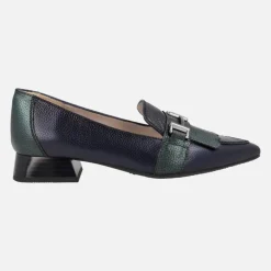 Mocasines de piel Dali con flecos y adorno metálico